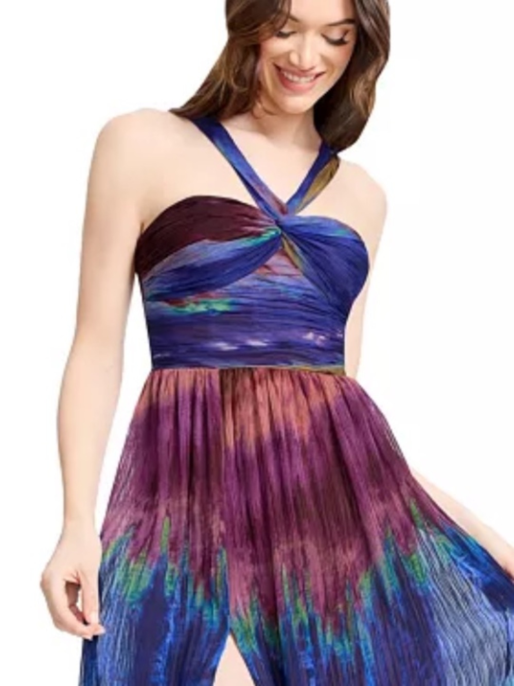 Dress The Population Womens Tau Colorful Maxi Dress Gown size large NWT - Picture 4 of 10